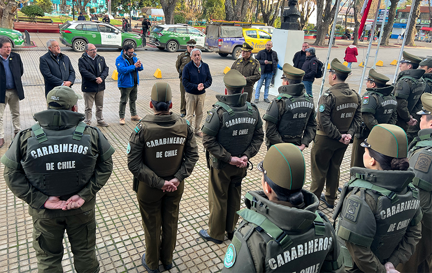 Delegado Presidencial Rosales felicita a Carabineros por el reforzamiento de su Ronda Impacto en la provincia y la Región